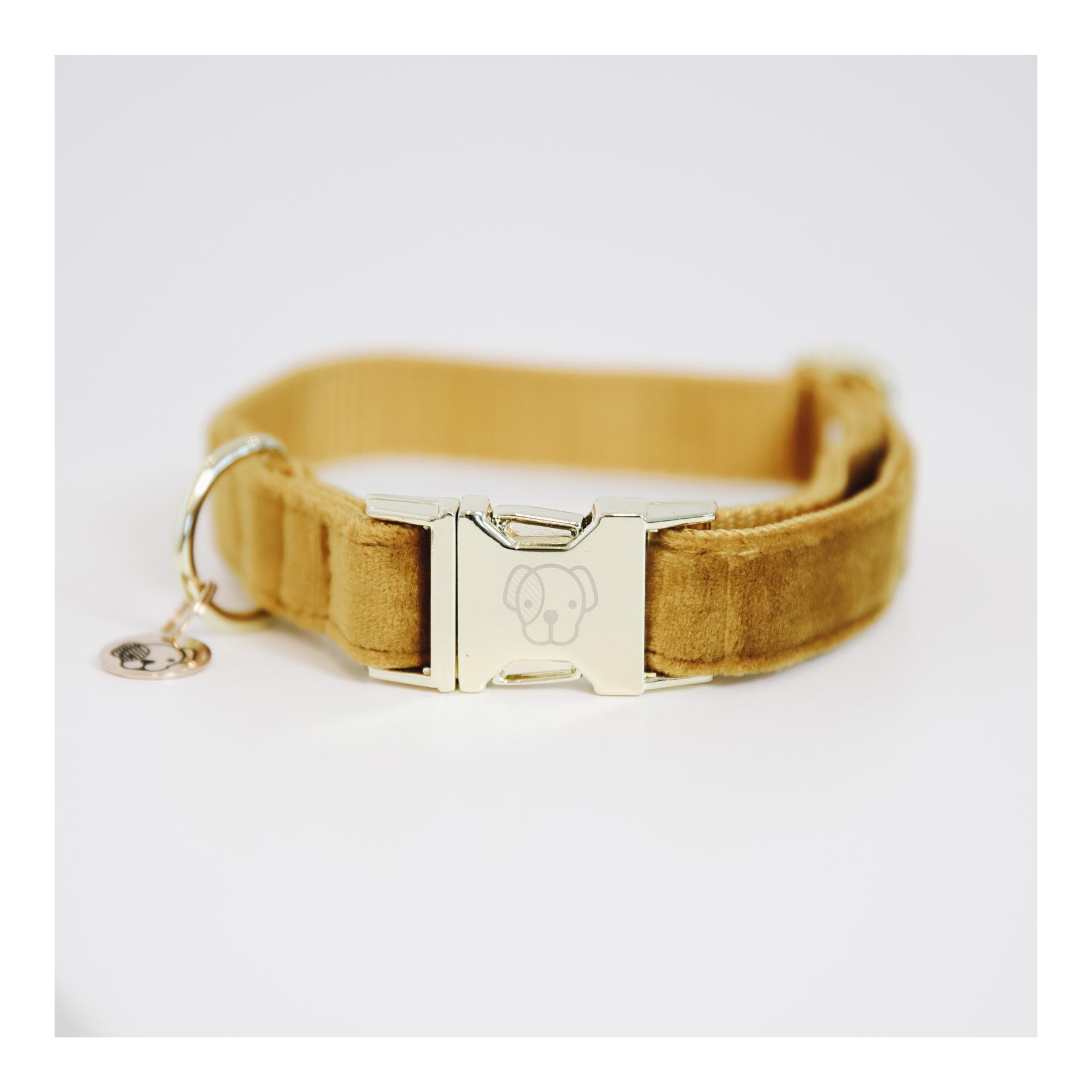 Hundehalsband Velvet - mustard Hundehalsband Velvet - mustard