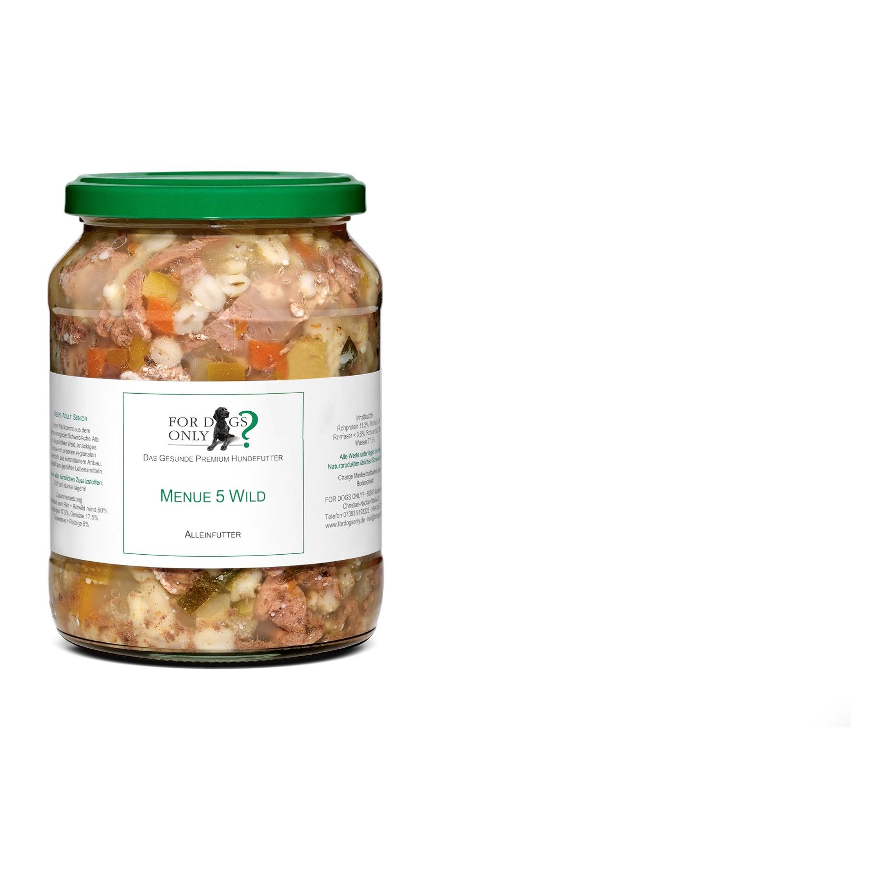 Premium Hundefutter Menue Wild