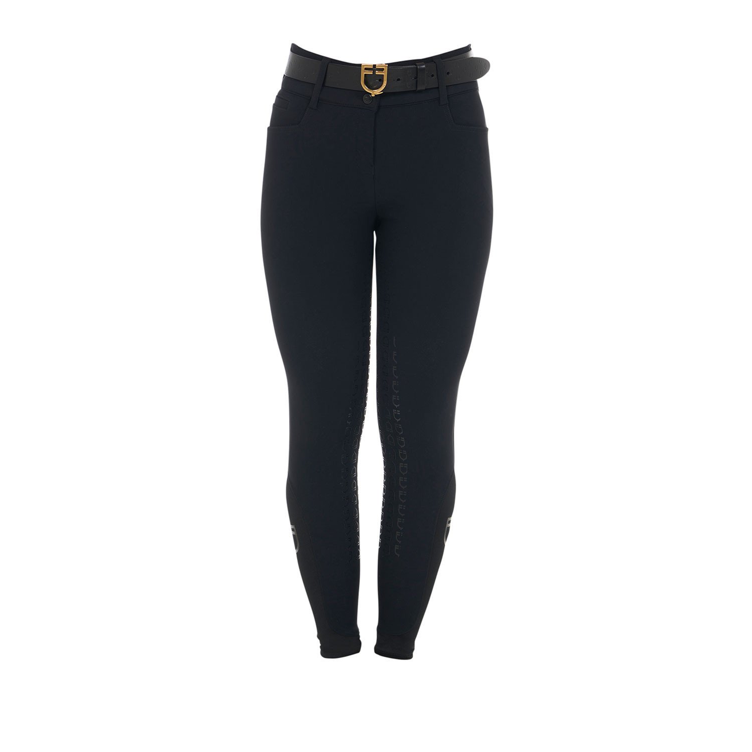 Equestro Winterreithose Highwaist Kniebesatz Damen
