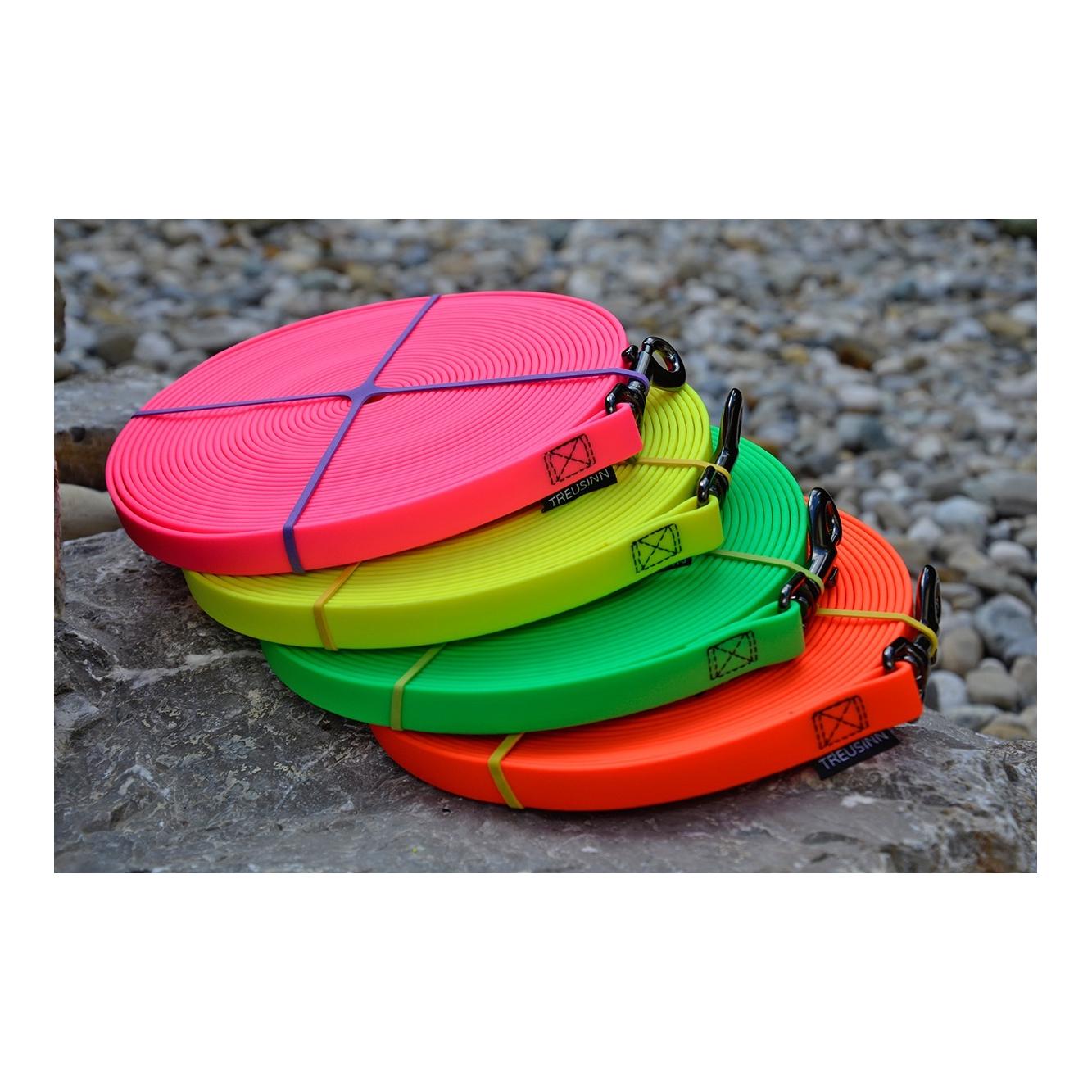 Laisse à pister Biothane STAY - orange fluo