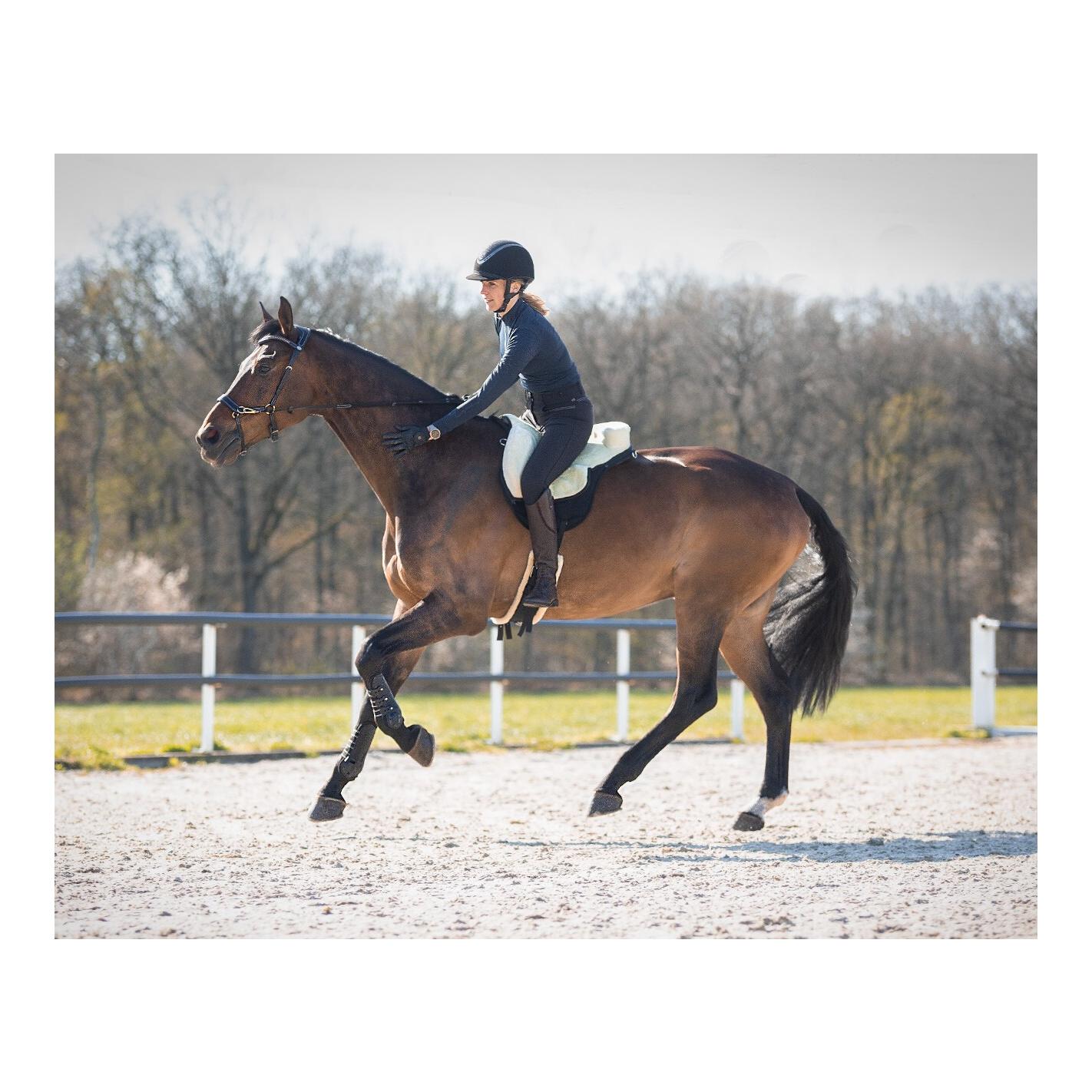 QHP Bareback Pad Super Soft - Reitpad mit Kunstfell & Anti-Rutsch