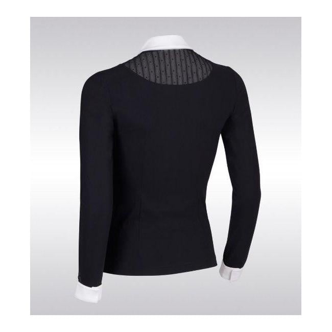 Turniershirt Béatrice langarm Damen - schwarz Turniershirt Béatrice langarm Damen - schwarz