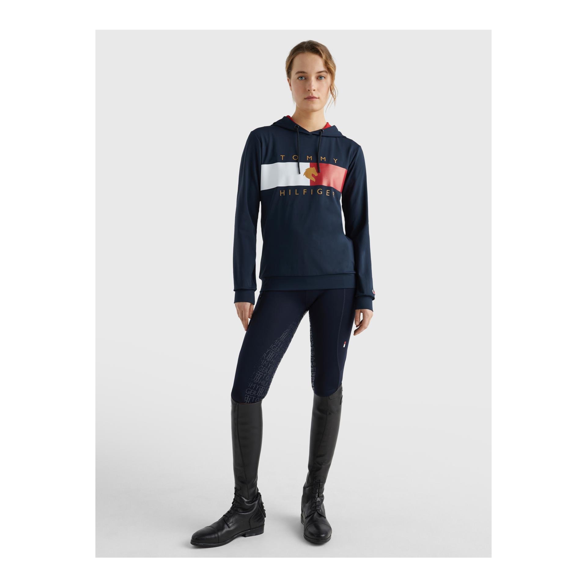 Sweat à capuche Tommy Flag Performance femme