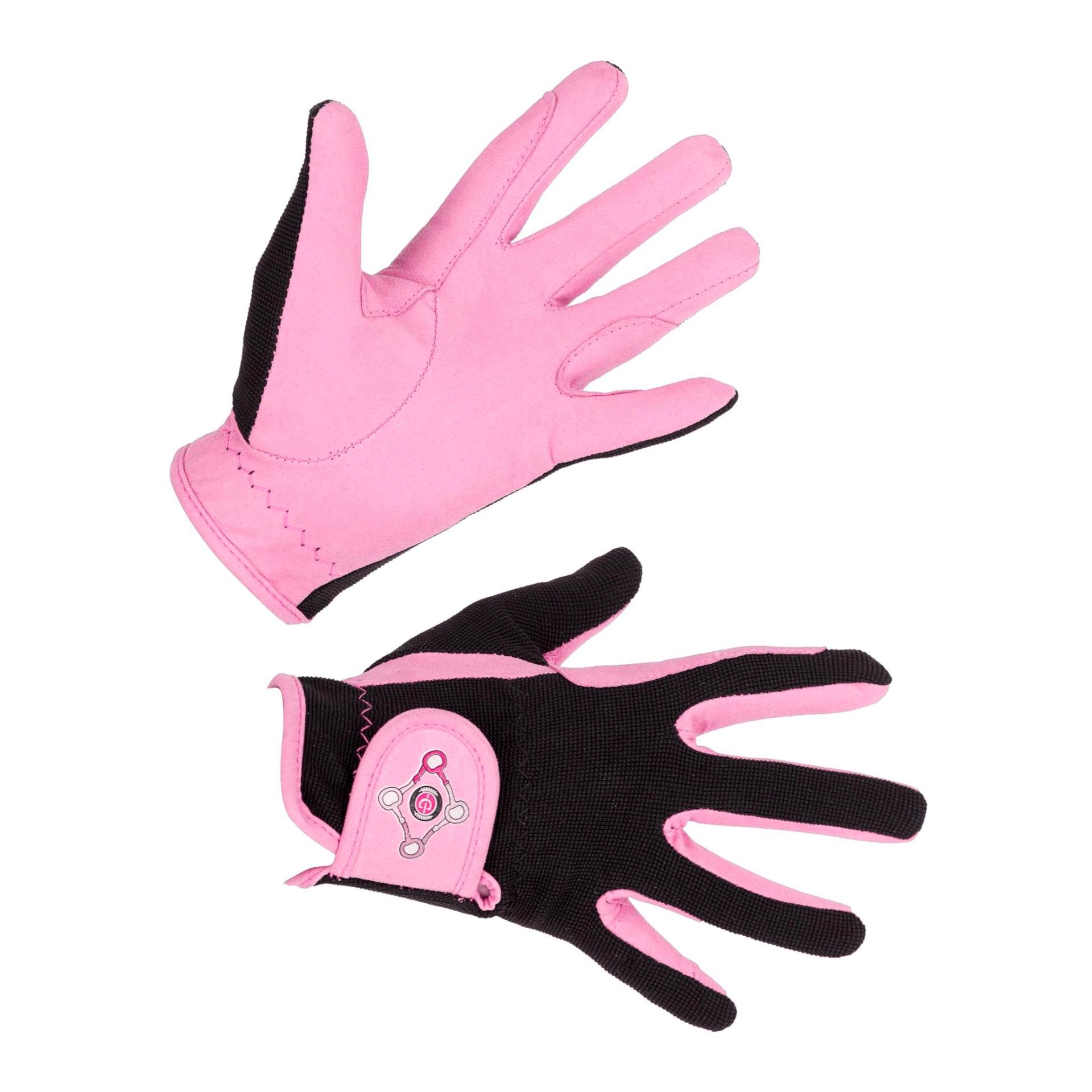Reithandschuh Lilli - black / pink