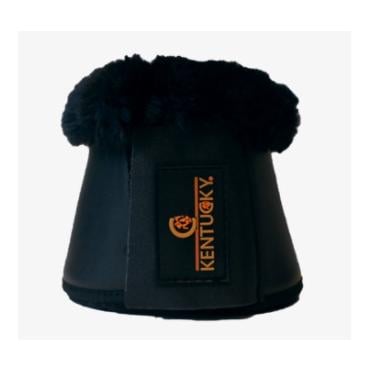 Hufglocken Leder Schaffell - schwarz / schwarz Hufglocken Leder Schaffell - schwarz / schwarz