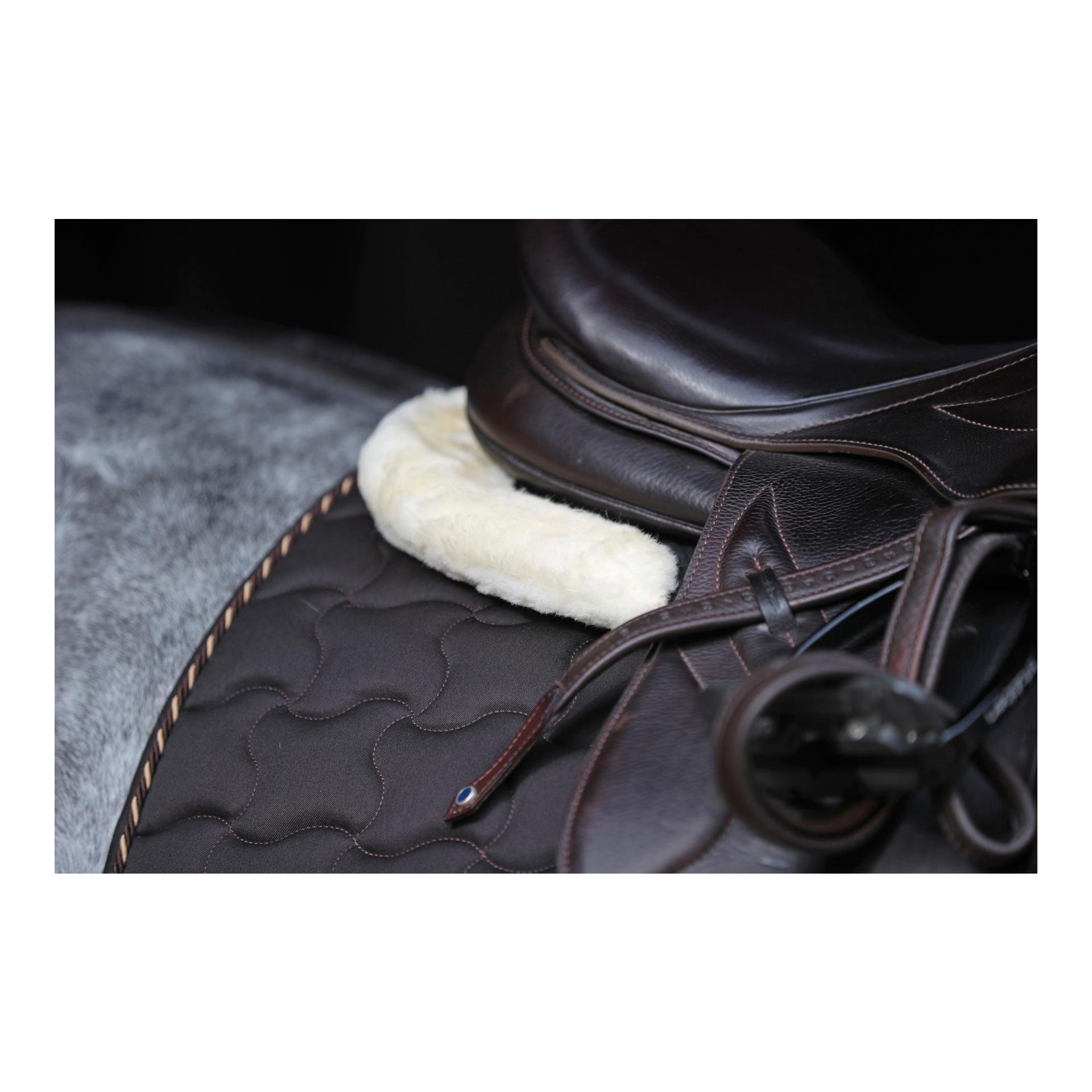 Sattelkissen mit Webpelz - schwarz