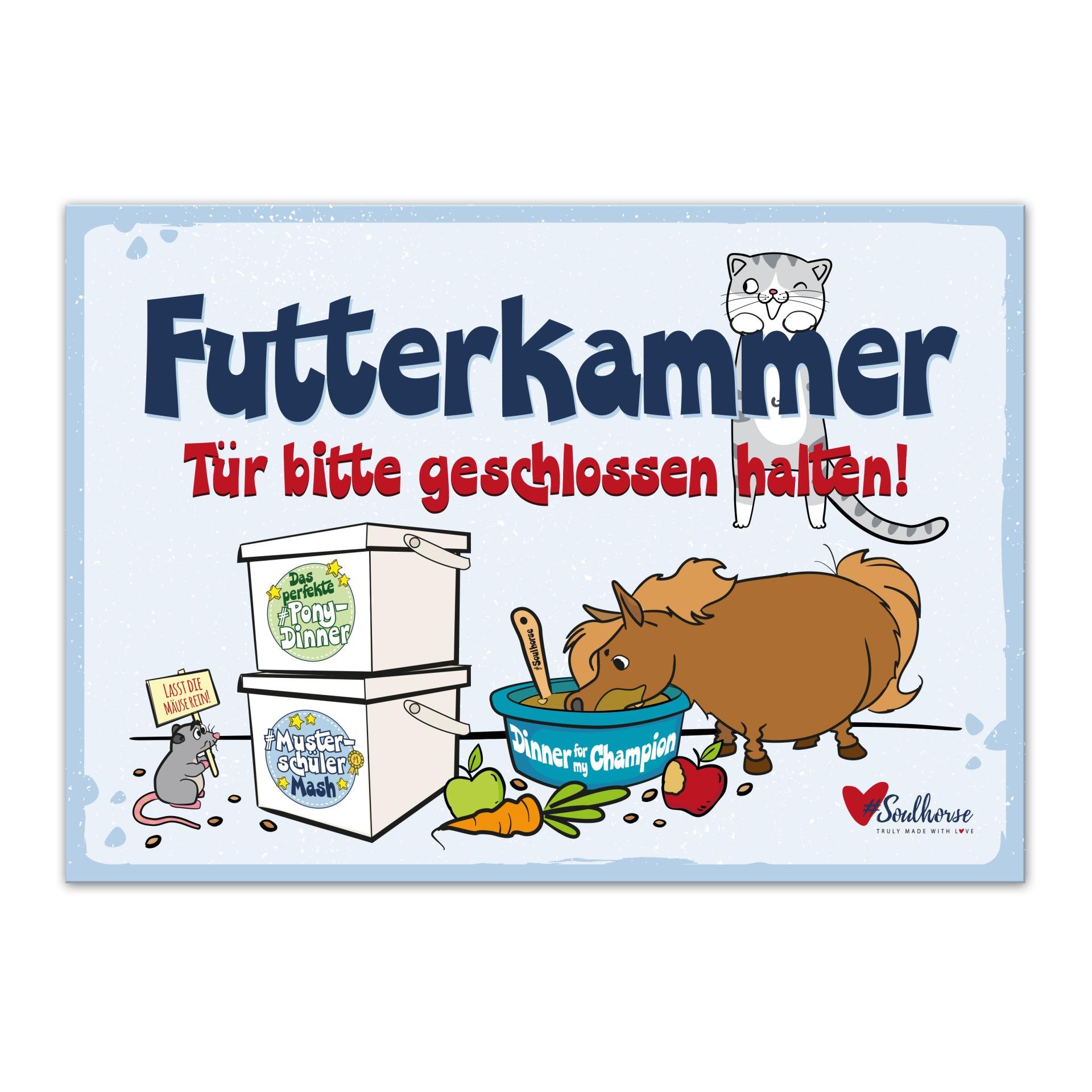 Soulhorse “Futterkammer” Stallschild - Glacier-deepsea -
