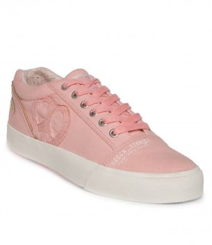 Image of Soccx Canvas Lace Up Footwear Damen - rosy sun