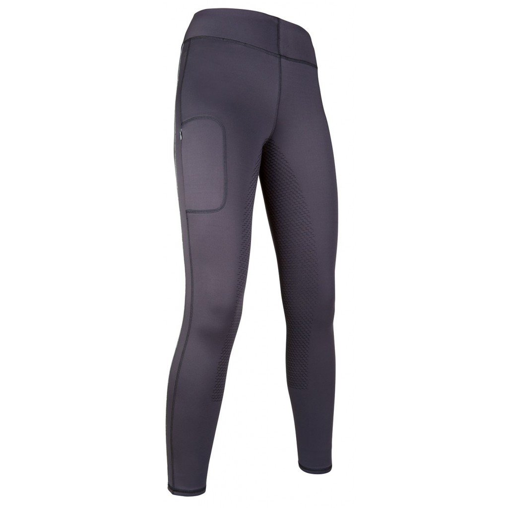 Image of HKM Reitleggings Mondiale Vollbesatz Damen - blau/grau